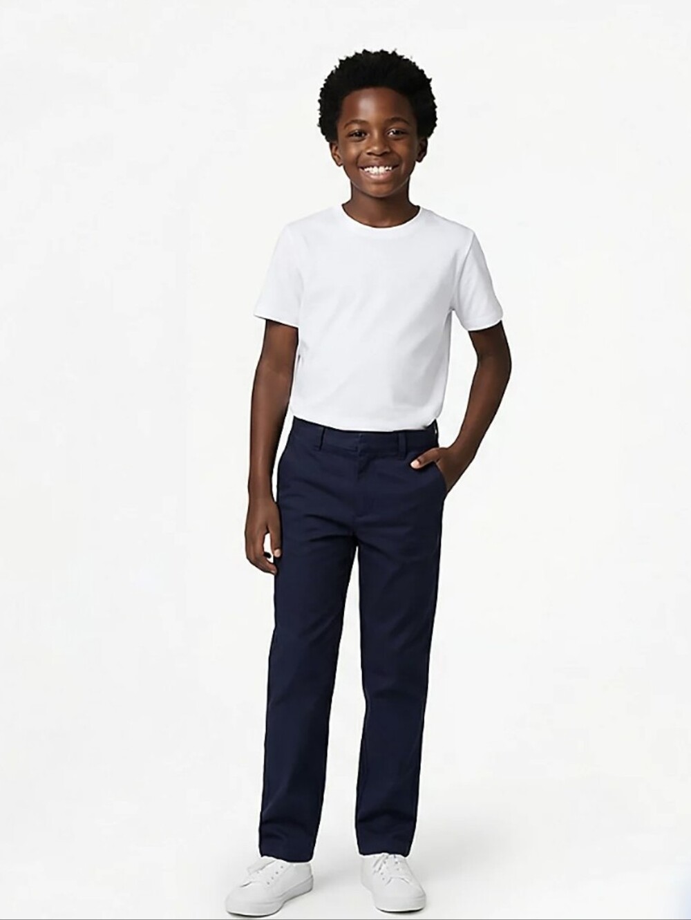 FRENCH TOAST relaxed twill Work Wear pants 14 Boys Black School Uniform
